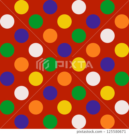 Festive circle pattern for Christmas and New Year designs, ideal for textiles, wallpapers, and holiday-themed backgrounds. High quality vector graphic with a joyful style. 125580671