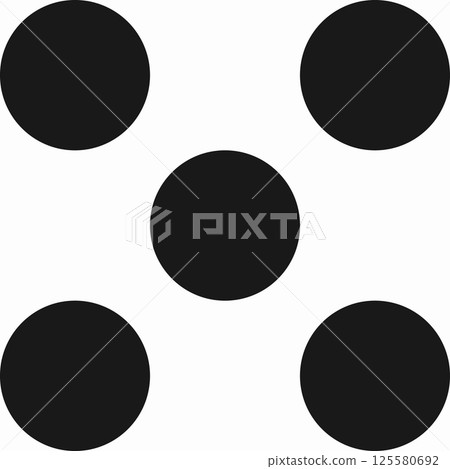 Simple black circle pattern on a white background, ideal for wallpapers, textiles, and backgrounds. High quality vector graphic for versatile decor. Simple black circle pattern on a white background, ideal for wallpapers, textiles, and backgrounds. High quality vector graphic for versatile decor. 125580692