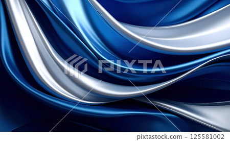 深藍色和銀色的抽象的背景材料 125581002
