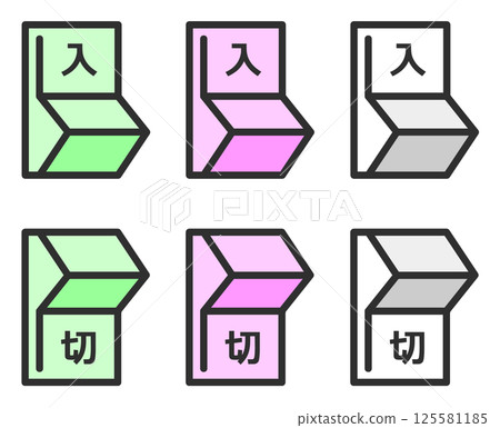 A push button switch that turns home appliances and indoor equipment on and off A push button switch that turns home appliances and indoor equipment on and off 125581185