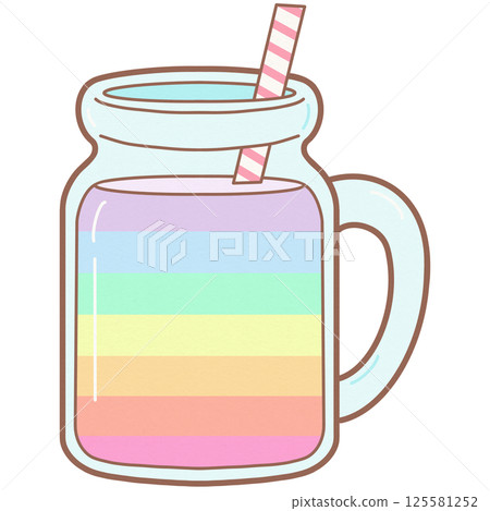 rainbow smoothie beverage pride month set rainbow smoothie beverage pride month set 125581252