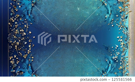 邀請卡背景設計水藍色珠寶閃閃發光的豪華珠寶框架 邀請卡背景設計水藍色珠寶閃閃發光的豪華珠寶框架 125581566