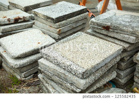 Construction waste concrete 125582435