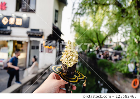 中國蘇州美食之旅冰淇淋 125582465