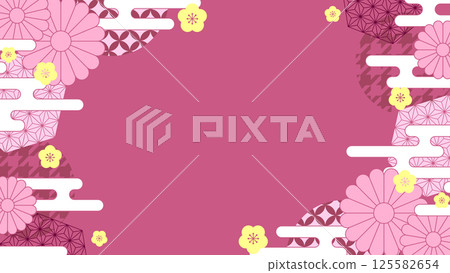 Pink Japanese pattern background perfect for video thumbnails Pink Japanese pattern background perfect for video thumbnails 125582654