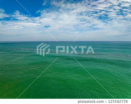 Aerial view beautiful sea surface nature background,Amazing waves texture ocean sea background 125582776