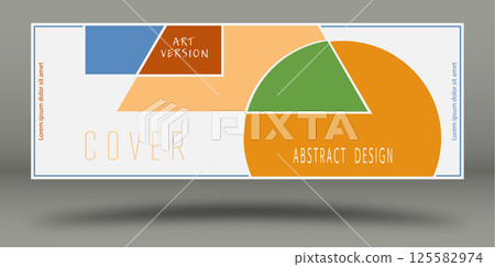 Geometric composition. Creative layout of the cover, banner, brochure, poster. Layout of the designer packaging of the goods 125582974