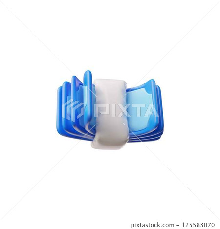 Wrapped stack of currency banknotes stack from blue inflated balloon, 3D vector dollar bills money cash, finance payment Wrapped stack of currency banknotes stack from blue inflated balloon, 3D vector dollar bills money cash, finance payment 125583070