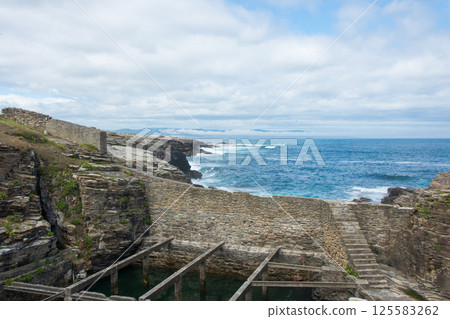 Old seafood farm at Rinlo, Galicia, Spain Old seafood farm at Rinlo, Galicia, Spain 125583262