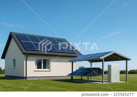 Solar panels and clean energy image Solar panels and clean energy image 125583277