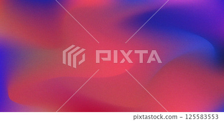 Abstract 3d shiny red and violet blue mesh gradient background with grain noise texture overlay. Bright luminous wavy pink and purple grainy backdrop for technology web design, poster, banner 125583553