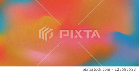 Abstract vibrant digital watercolor orange, red and aquamarine blue mesh gradient background with overlay grain noise texture. Colorful liquid grainy backdrop for ui design, banner, business poster Abstract vibrant digital watercolor orange, red and aquamarine blue mesh gradient background with overlay grain noise texture. Colorful liquid grainy backdrop for ui design, banner, business poster 125583558