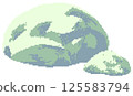 Stone in pixel art style 125583794