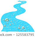 River in pixel art style 125583795