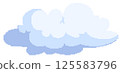 Cloud in pixel art style 125583796