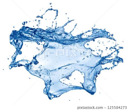 Water splash on white 125584273