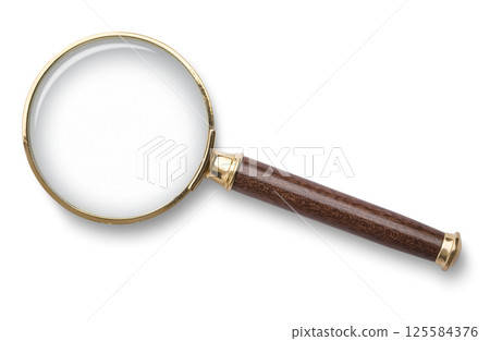 Magnifying glass on white Magnifying glass on white 125584376