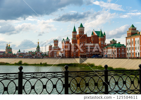 View of the Patriarchaya Square in the city of Yoshkar-Ola 125584611
