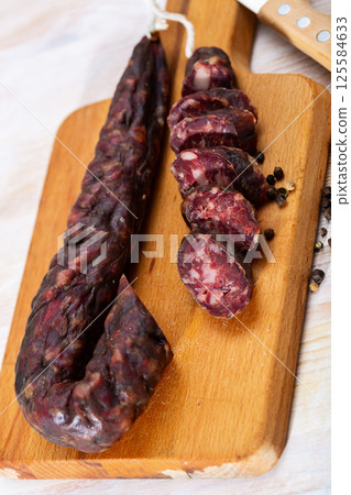 French dry sausage with liver French dry sausage with liver 125584633