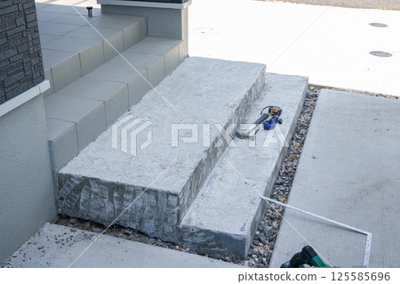 Residential image: Entrance approach, staircase tile replacement work Residential image: Entrance approach, staircase tile replacement work 125585696