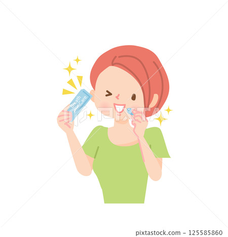 Women doing breath care Women doing breath care 125585860