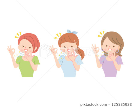 Women with fresh breath Women with fresh breath 125585928