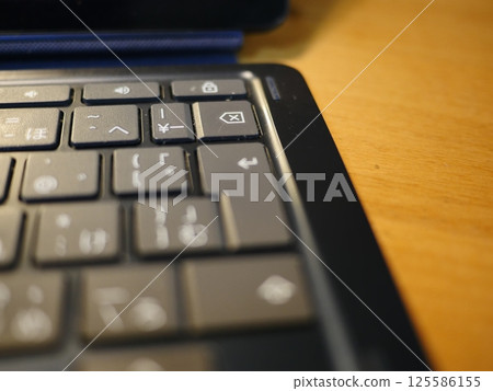 桌上的智慧型手機、電腦鍵盤和遙控器、影印空間、家中的休閒景色 125586155