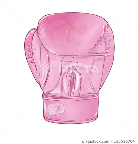 boxing gloves pink with flowers, women's boxing, sports set, isolated illustrations in high quality on white background, perfect for poster design, for sporting goods design, backgrounds. boxing gloves pink with flowers, women's boxing, sports set, isolated illustrations in high quality on white background, perfect for poster design, for sporting goods design, backgrounds. 125586704