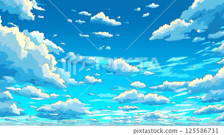 Magnificent blue sky illustration 125586731