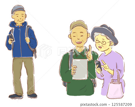 去旅行 老人 老人 旅行的爺爺奶奶 去旅行 老人 老人 旅行的爺爺奶奶 125587209