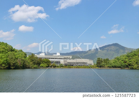 Kyoto International Conference Center and Mount Hiei 125587723