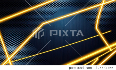 a close up of a yellow light on a black background 125587766