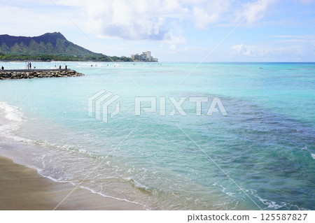 夏威夷的藍色海 125587827