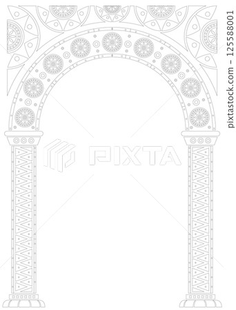 East Arch Contour Coloring Facade Template East Arch Contour Coloring Facade Template 125588001