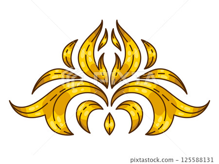 Floral element in baroque style. Decorative curling plant. Floral element in baroque style. Decorative curling plant. 125588131