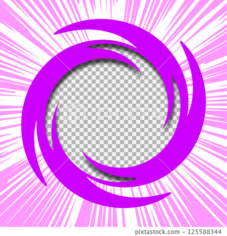 Blast Frame .Background of radial speed lines . 125588344