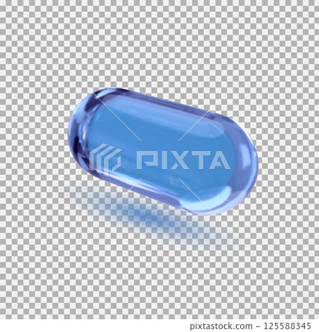 Glass capsule .Crystal Glass Banner .Isolated Pills . Glass capsule .Crystal Glass Banner .Isolated Pills . 125588345