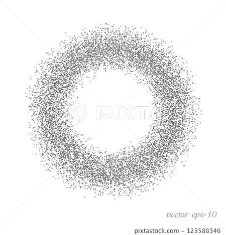Circular dot banner .Abstract dots frame .Blast Vector Frame.	 125588346
