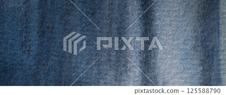 Abstract art background navy blue and gray colors. Watercolor painting on canvas with denim gradient. 125588790