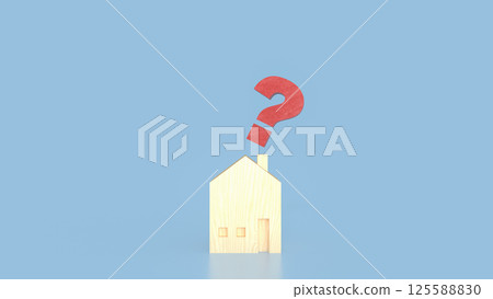 The House and question mark for real estate or property concept 3d rendering. The House and question mark for real estate or property concept 3d rendering. 125588830