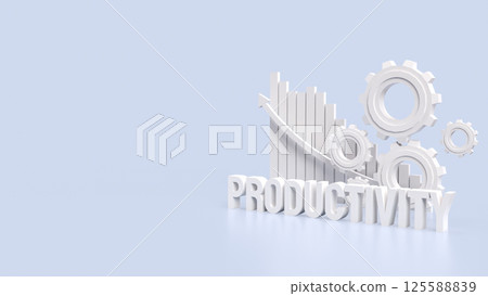 The Productivity text for Business concept 3d Rendering. 125588839