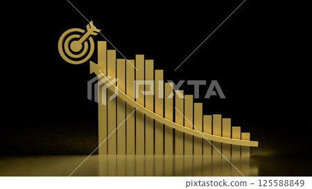 The Target and chart for Business concept 3d Rendering. The Target and chart for Business concept 3d Rendering. 125588849