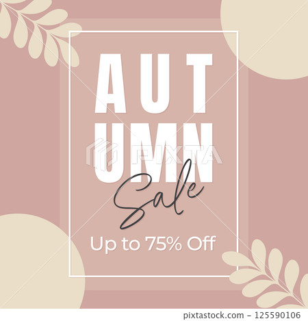 Autumn sale poster design flat vector illustration. Autumn sale poster design flat vector illustration. 125590106