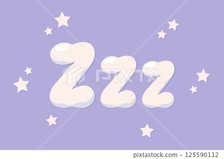 Zzz sleep time flat vector illustration. Zzz sleep time flat vector illustration. 125590112