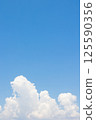 Summer blue sky and white clouds 125590356