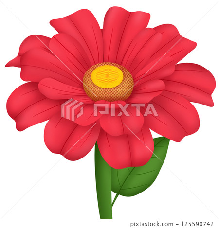 a flower of a gerbera 125590742