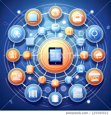 Image material of a tablet and various data 125591012