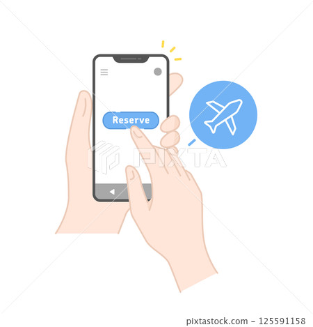 用於在智慧型手機上預訂機票的向量圖示(旅行和安排) 用於在智慧型手機上預訂機票的向量圖示(旅行和安排) 125591158