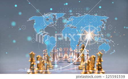 Golden chess concept, a symbol of business success 125591539