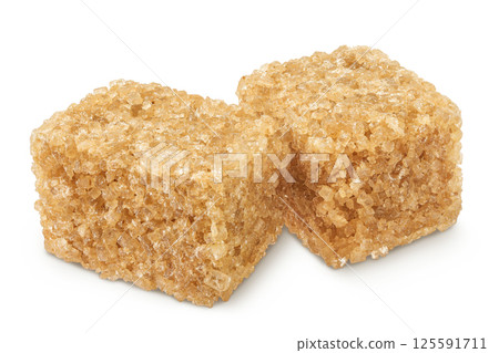 brown sugar cubes isolated on white background brown sugar cubes isolated on white background 125591711